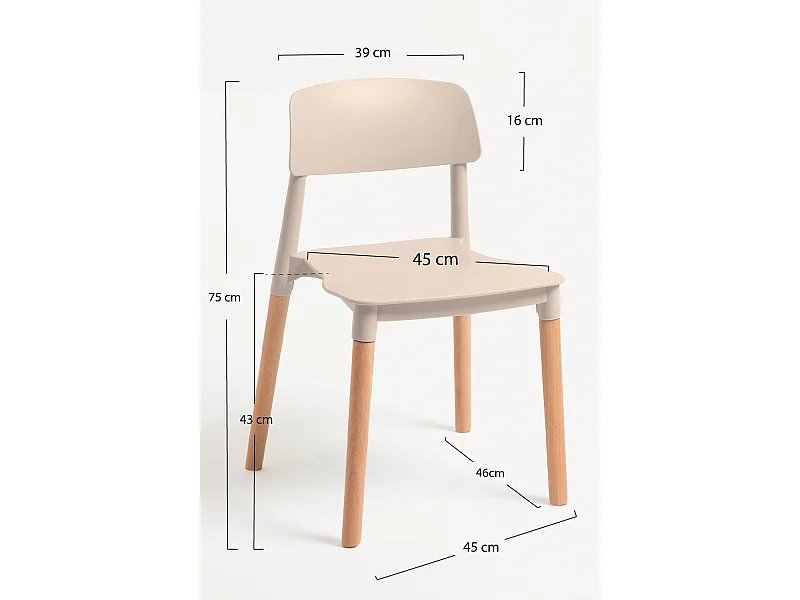 Packs Sillas Comedor - Pack 2 Sillas Estin - Beige