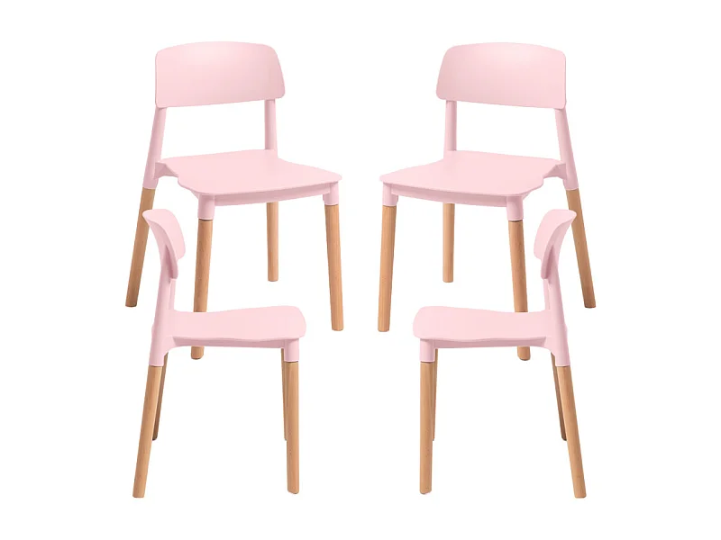 Packs Sillas Comedor - Pack 4 Sillas Estin - Rosa