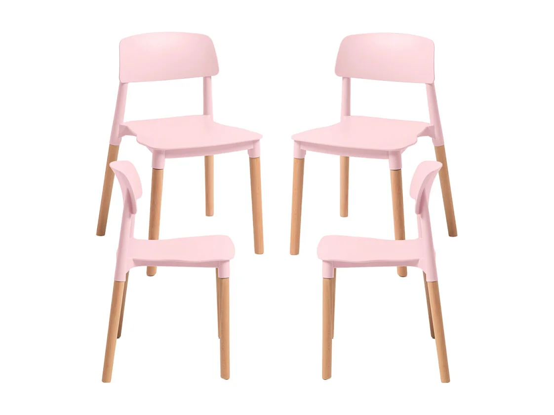 Packs Sillas Comedor - Pack 4 Sillas Estin - Rosa