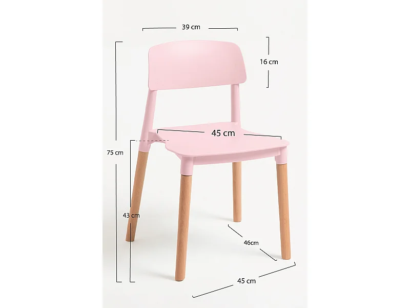 Packs Sillas Comedor - Pack 4 Sillas Estin - Rosa