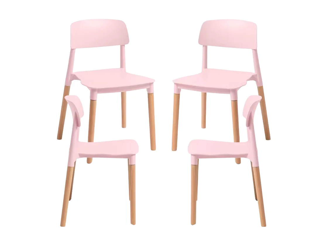 Packs Sillas Comedor - Pack 4 Sillas Estin - Rosa