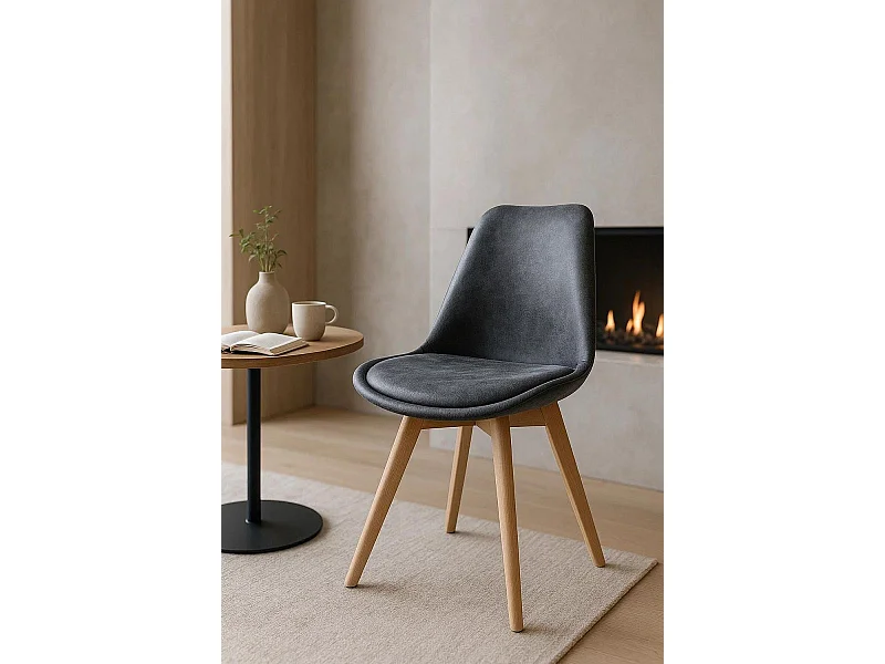 Sillas Comedor - Silla Synk Vintage - Gris oscuro