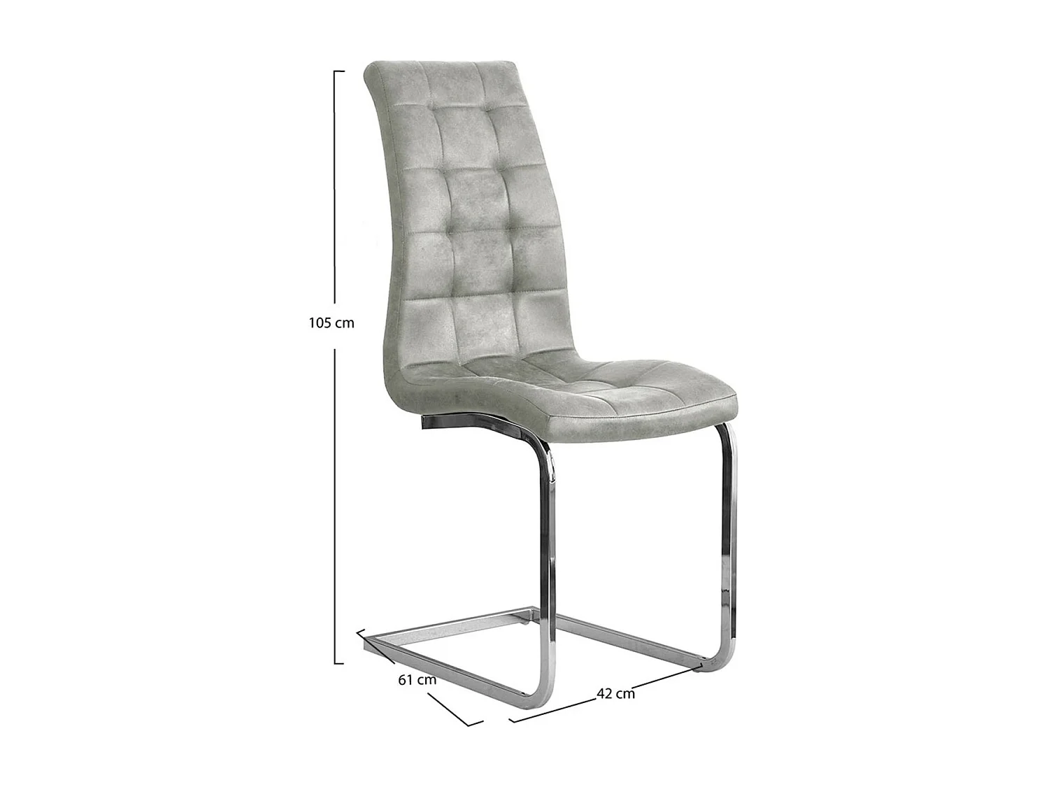 Sillas Comedor - Silla Bluy Vintage - Gris claro