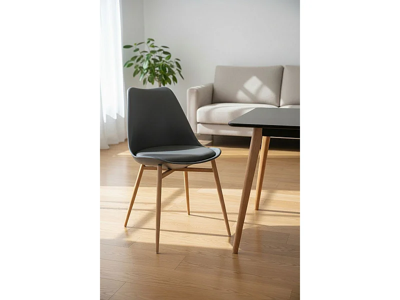 Sillas Comedor - Silla Raler - Gris oscuro