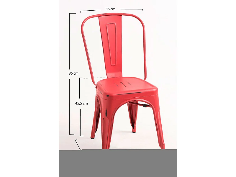 Sillas Comedor - Silla Torix Vintage - Rojo vintage