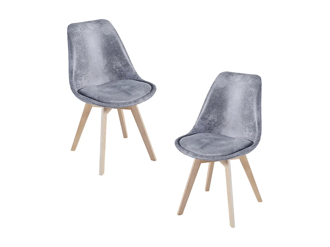 Packs Sillas Comedor - Pack 2 Sillas Synk Vintage - Gris claro