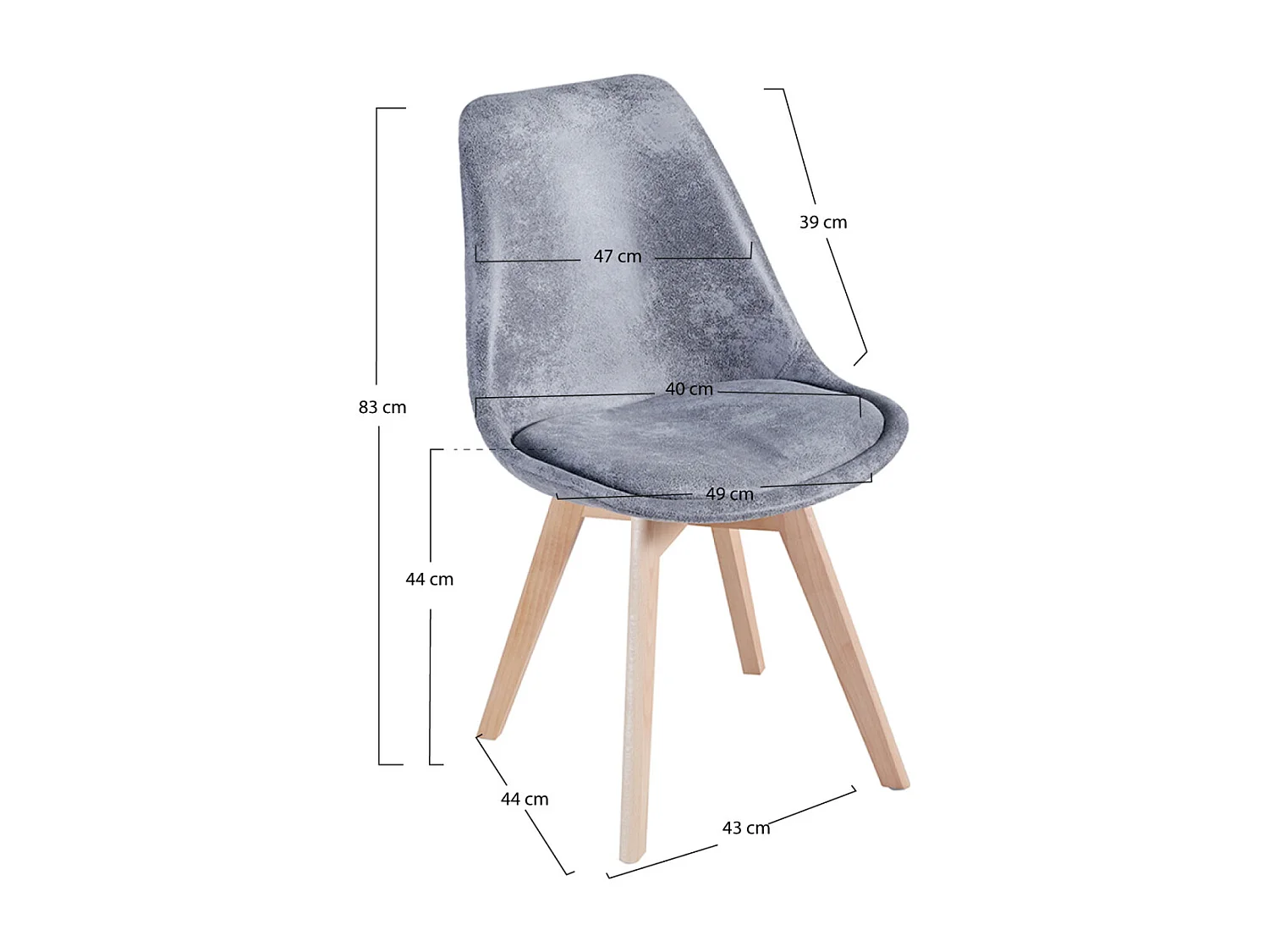 Packs Sillas Comedor - Pack 2 Sillas Synk Vintage - Gris claro