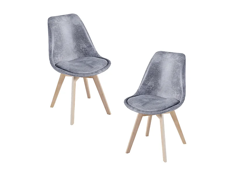 Packs Sillas Comedor - Pack 2 Sillas Synk Vintage - Gris claro