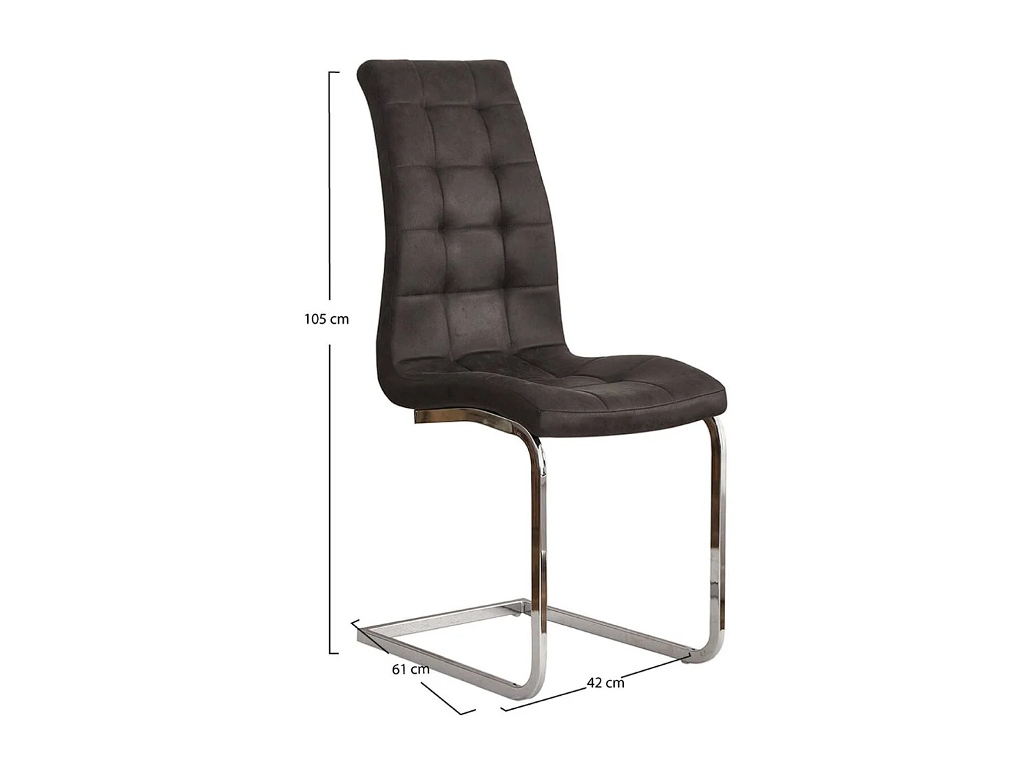 Sillas Comedor - Silla Bluy Vintage - Gris oscuro