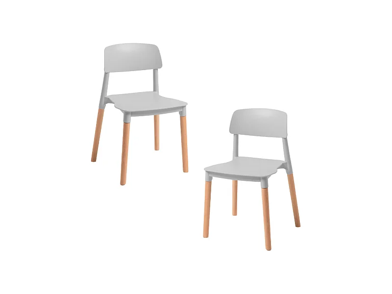 Packs Sillas Comedor - Pack 2 Sillas Estin - Gris claro