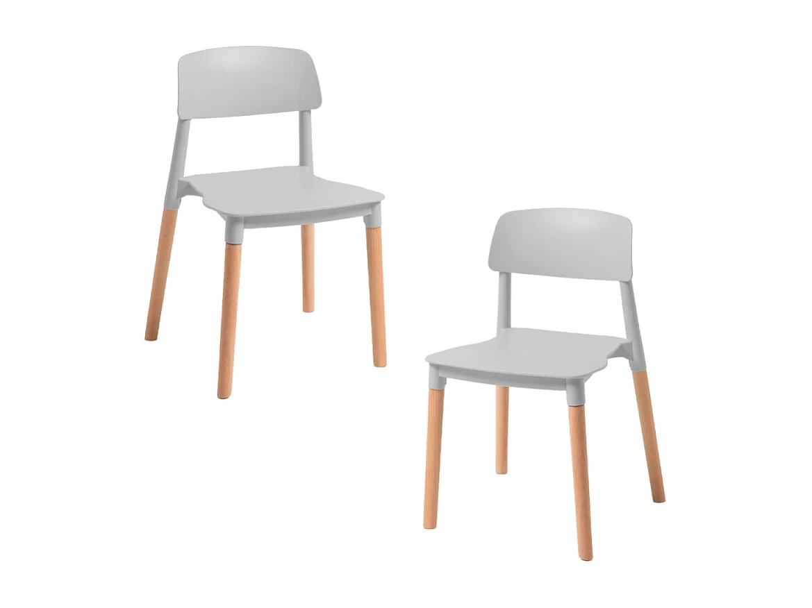 Packs Sillas Comedor - Pack 2 Sillas Estin - Gris claro