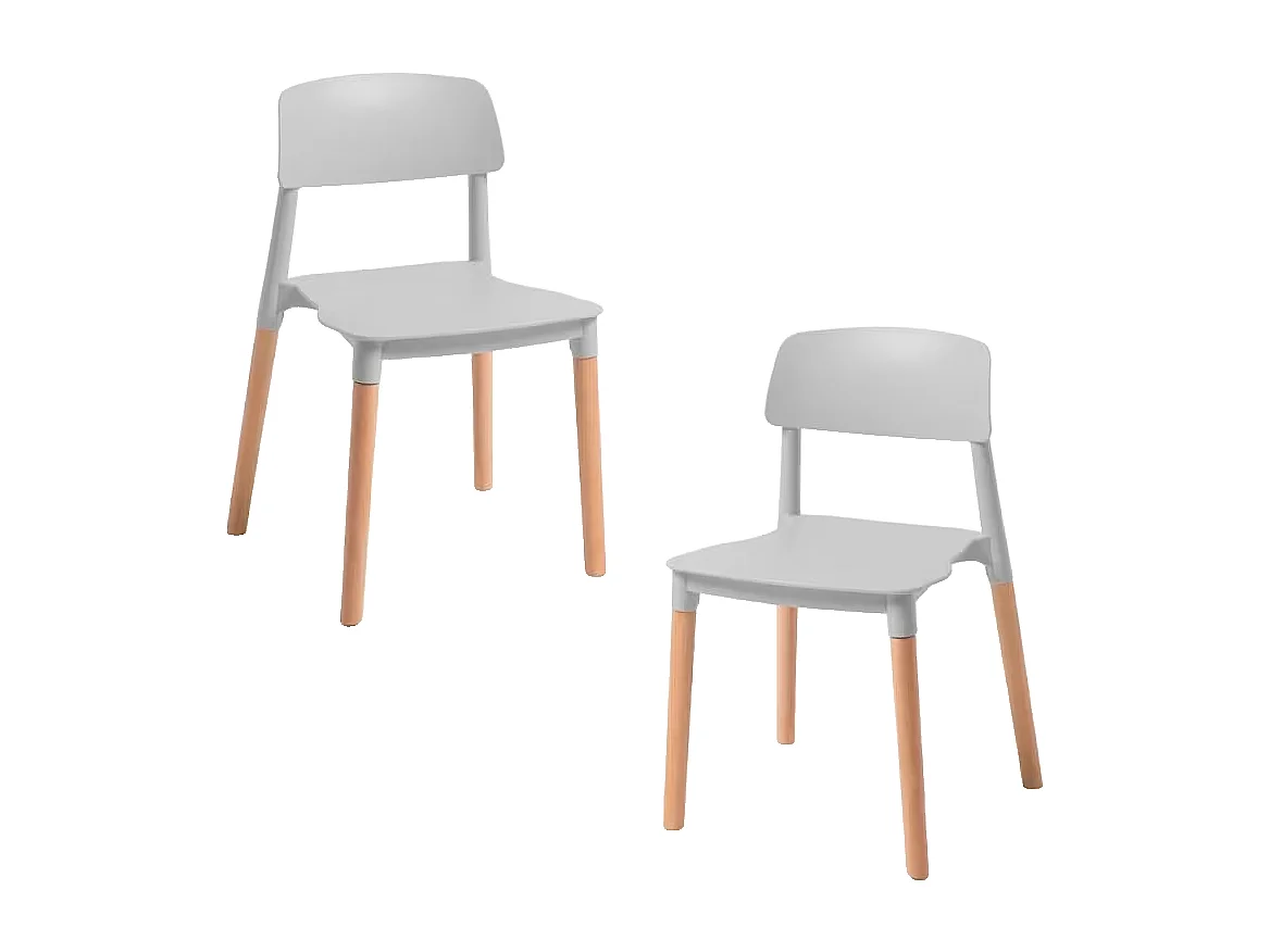 Packs Sillas Comedor - Pack 2 Sillas Estin - Gris claro