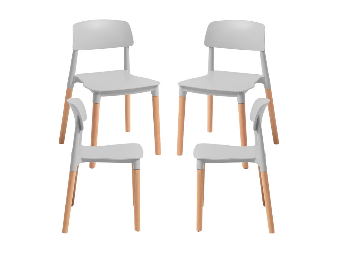 Packs Sillas Comedor - Pack 4 Sillas Estin - Gris claro