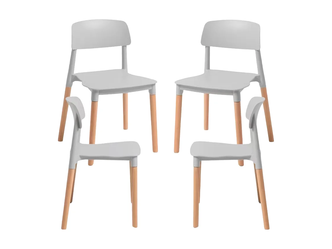 Packs Sillas Comedor - Pack 4 Sillas Estin - Gris claro