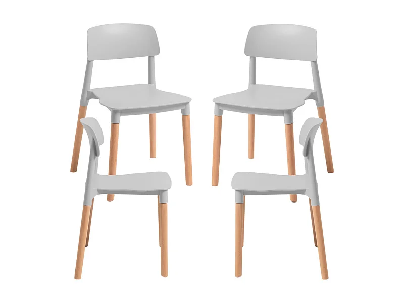 Packs Sillas Comedor - Pack 4 Sillas Estin - Gris claro