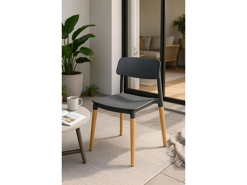 Sillas Comedor - Silla Estin - Gris oscuro