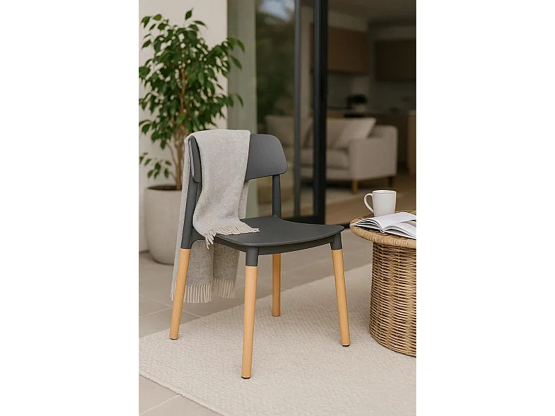 Sillas Comedor - Silla Estin - Gris oscuro