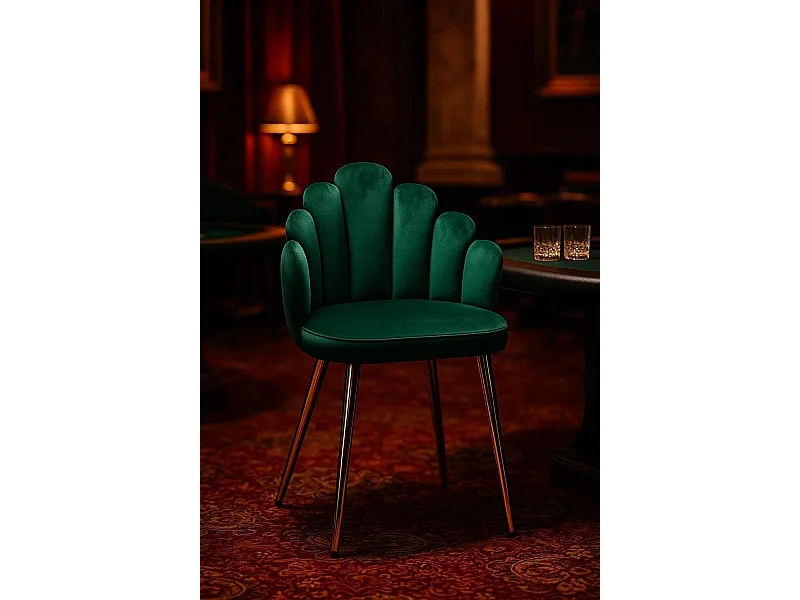 Sillas Comedor - Silla Hand Gold Terciopelo - Verde