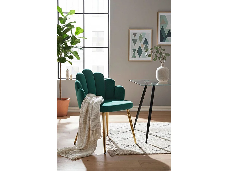 Sillas Comedor - Silla Hand Gold Terciopelo - Verde