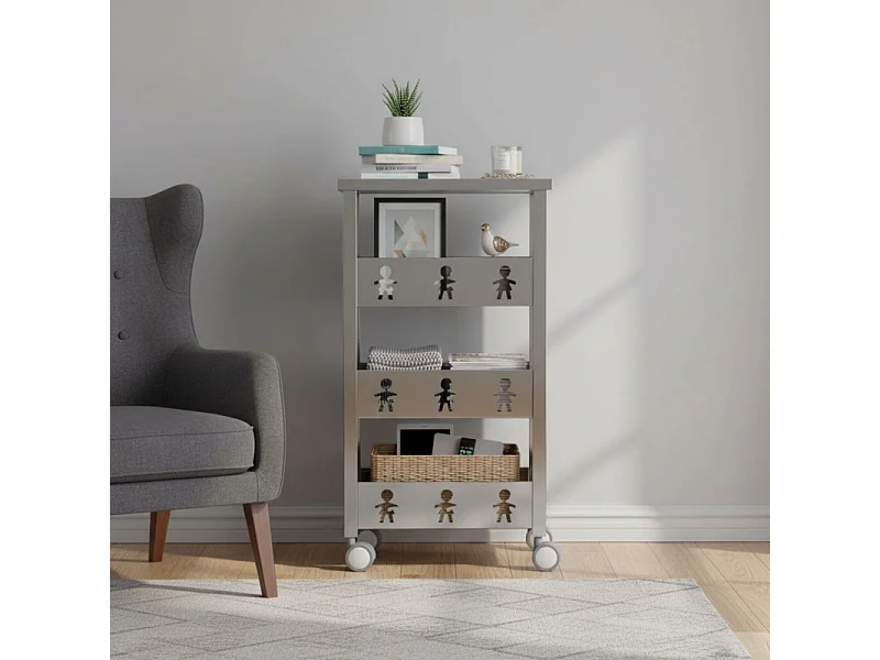 Carrello con ruote portatutto, 83,50 x 43,50 x 30,50 cm. BALI