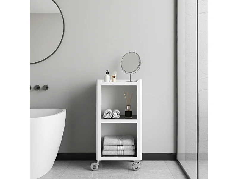 DON HIERRO - Carrito de baño - Carrito auxiliar con ruedas, LOUISE-