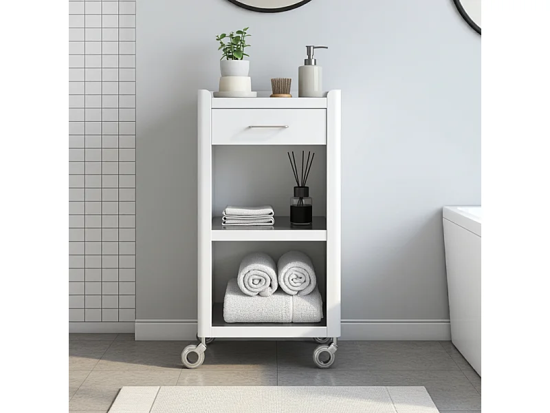 DON HIERRO - Carrito de baño - Carrito auxiliar con ruedas, THELMA-