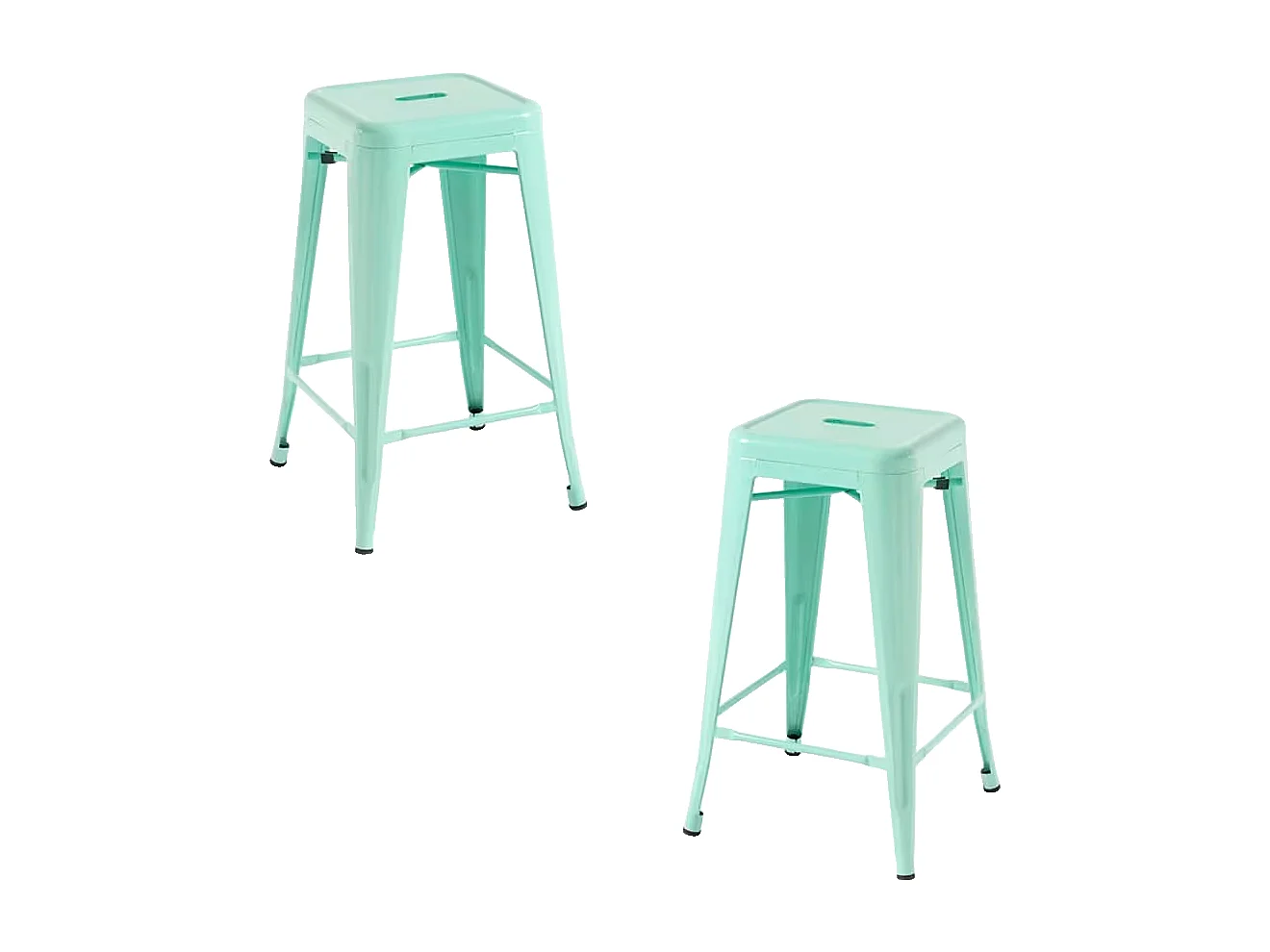 Lote de 2 Taburetes Torix Bajos - Verde menta