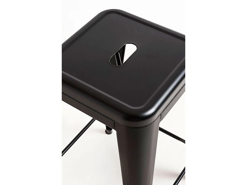 Lote de 6 Taburetes Torix Bajos - Negro mate