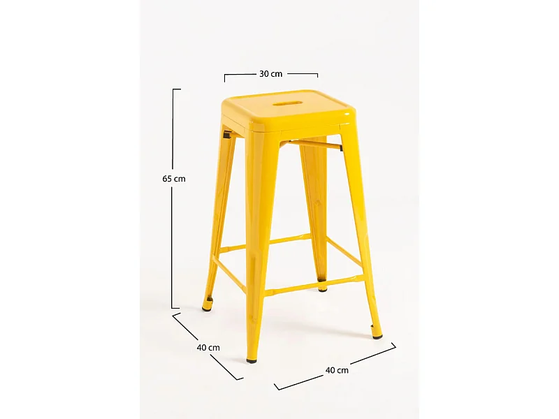 Lote de 2 Taburetes Torix Bajos - Amarillo
