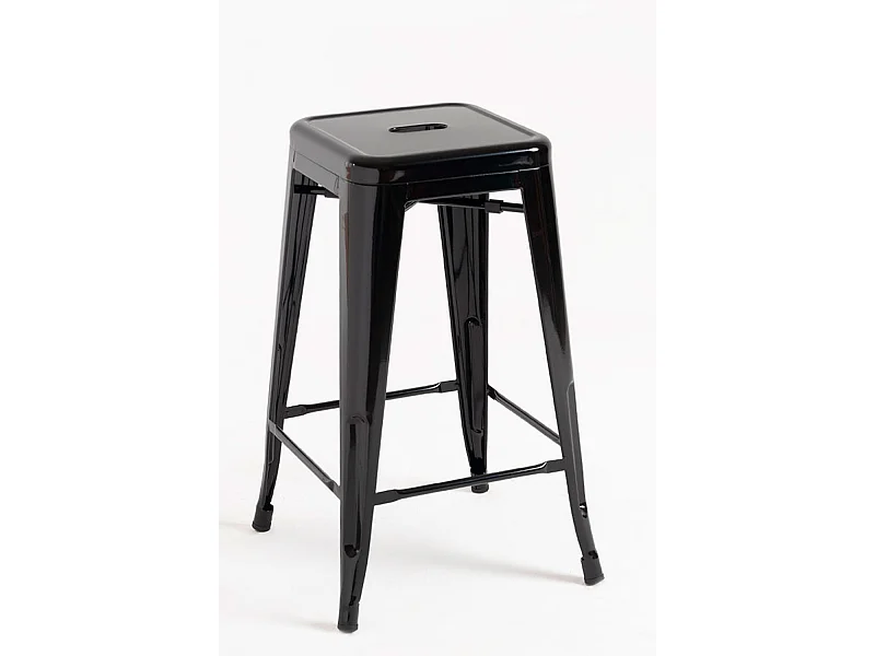 Lote de 4 Taburetes Torix Bajos - Negro