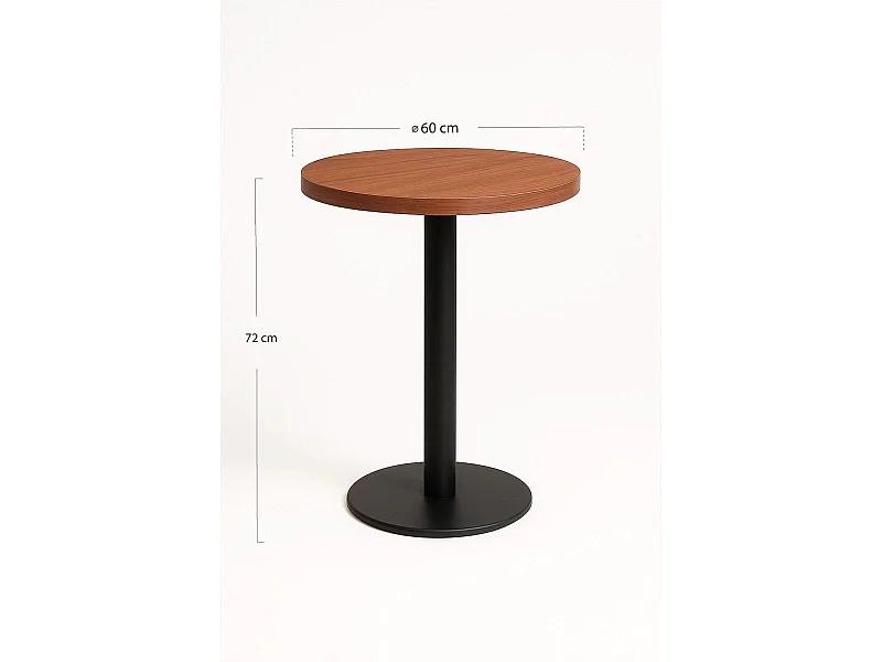 Mesas Auxiliares - Mesa Kuat Redonda - Negro