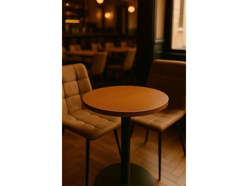 Mesas Auxiliares - Mesa Kuat Redonda - Negro