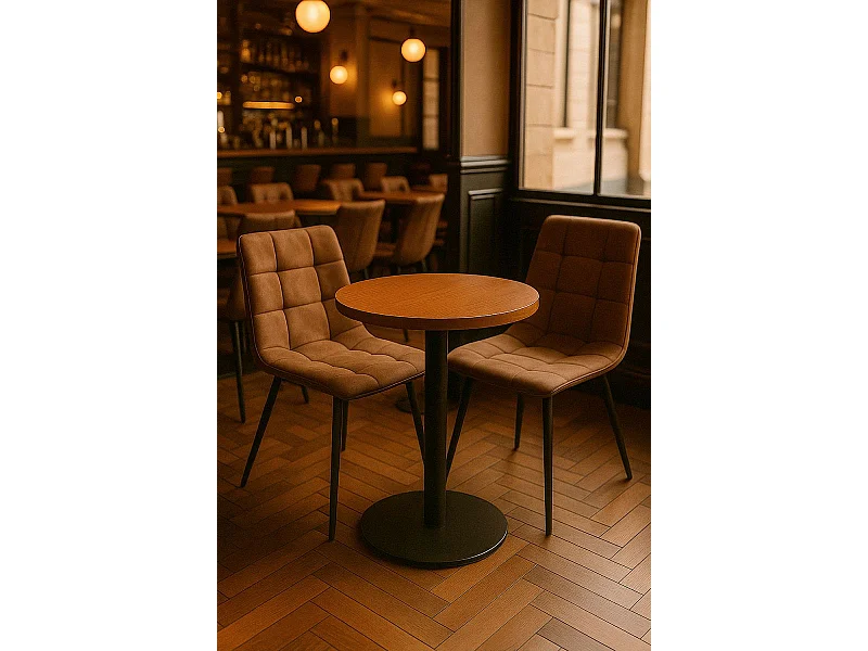 Mesas Auxiliares - Mesa Kuat Redonda - Negro