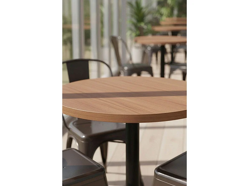 Mesas Bar - Mesa Kuat Redonda - Negro