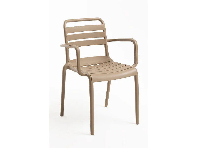 Sillas Jardín - Silla Belia con Brazos - Beige