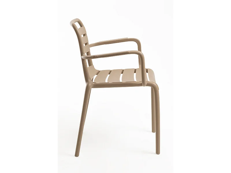 Sillas Jardín - Silla Belia con Brazos - Beige