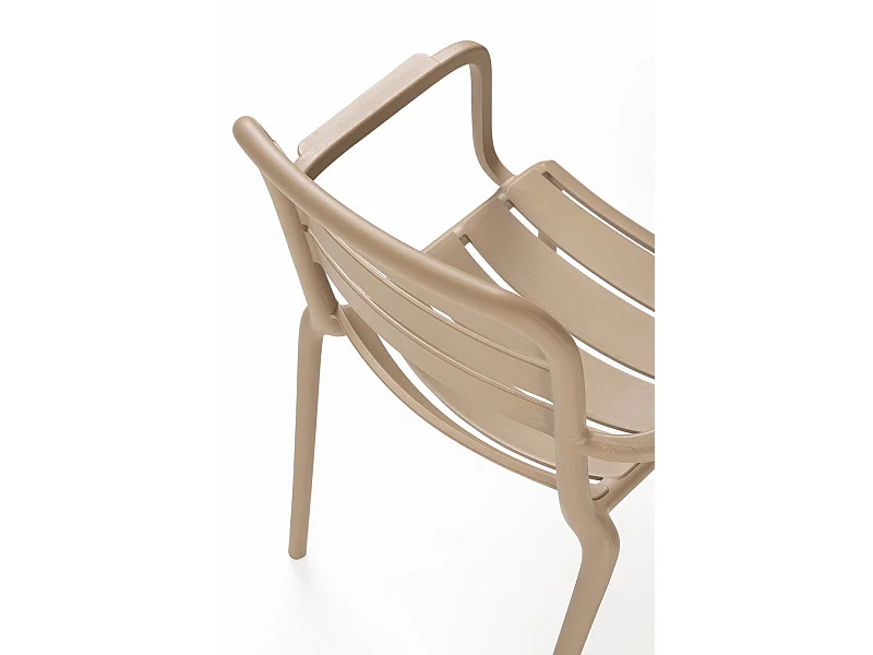 Sillas Jardín - Silla Belia con Brazos - Beige