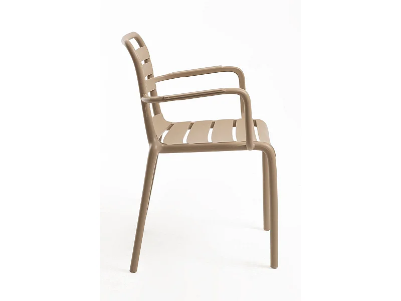 Sillas Jardín - Silla Belia con Brazos - Beige
