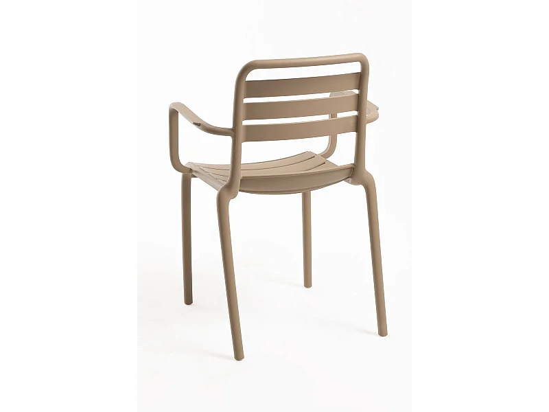 Sillas Jardín - Silla Belia con Brazos - Beige