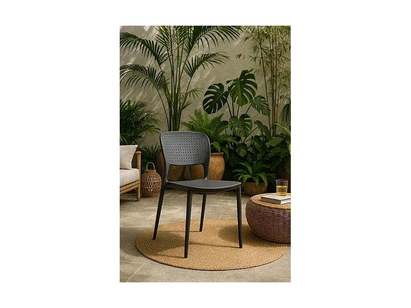 Sillas Jardín - Silla Fresk - Gris oscuro