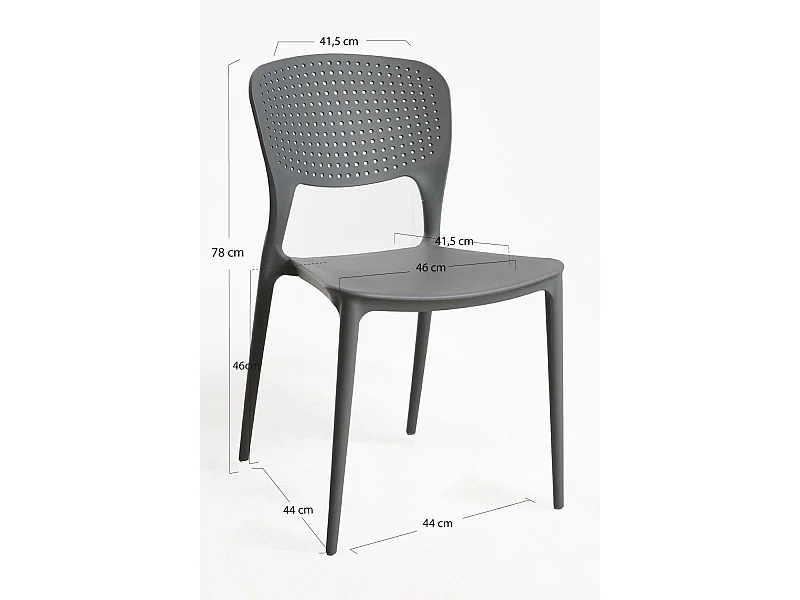 Sillas Jardín - Silla Fresk - Gris oscuro