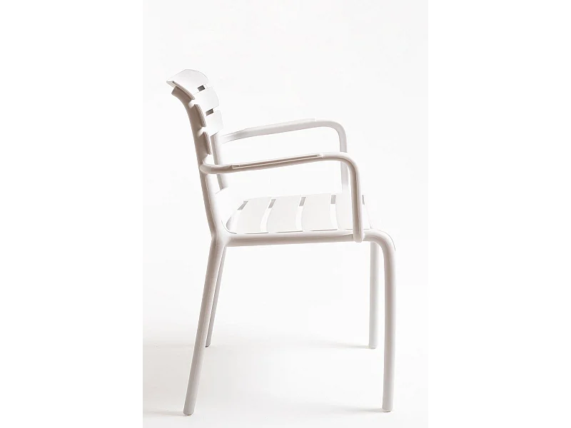 Sillas Jardín - Silla Lamix con Brazos - Blanco