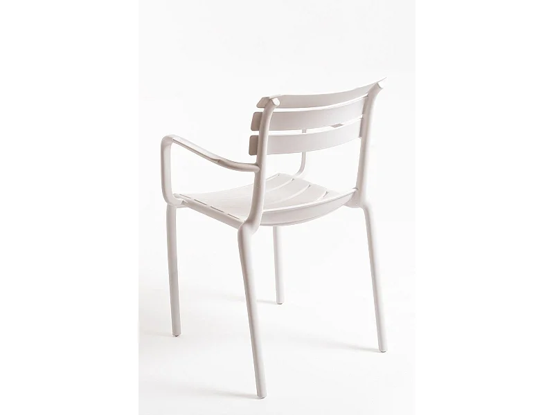 Sillas Jardín - Silla Lamix con Brazos - Blanco