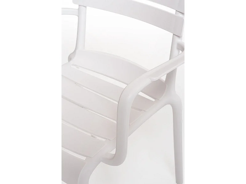 Sillas Jardín - Silla Lamix con Brazos - Blanco
