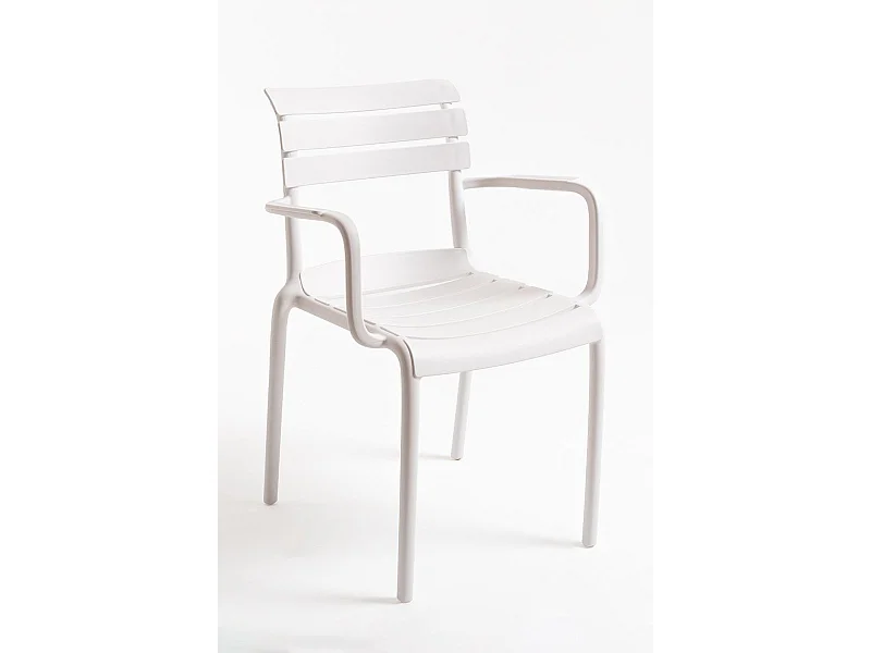 Sillas Jardín - Silla Lamix con Brazos - Blanco
