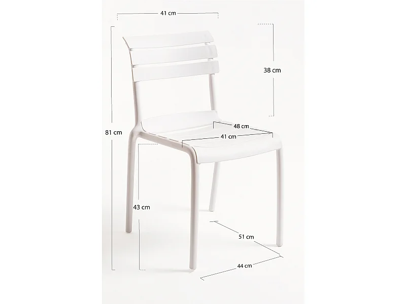 Sillas Jardín - Silla Lamix - Blanco