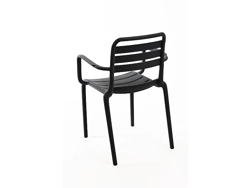 Sillas Jardín - Silla Belia con Brazos - Negro