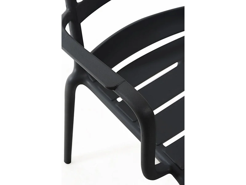 Sillas Jardín - Silla Belia con Brazos - Negro