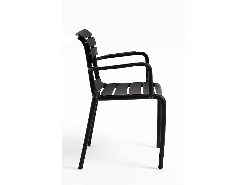 Sillas Jardín - Silla Lamix con Brazos - Negro