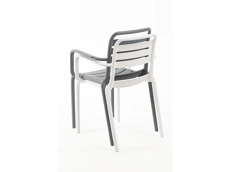 Sillas Jardín - Silla Belia con Brazos - Blanco